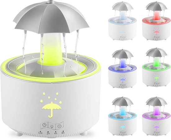 300-ml-luftbefeuchter Mit Rotationsfunktion, Fernbedienung Und Timer – 7-farbiger Led-aromatherapie-diffusor – Luftbefeuchter Fürs Schlafzimmer