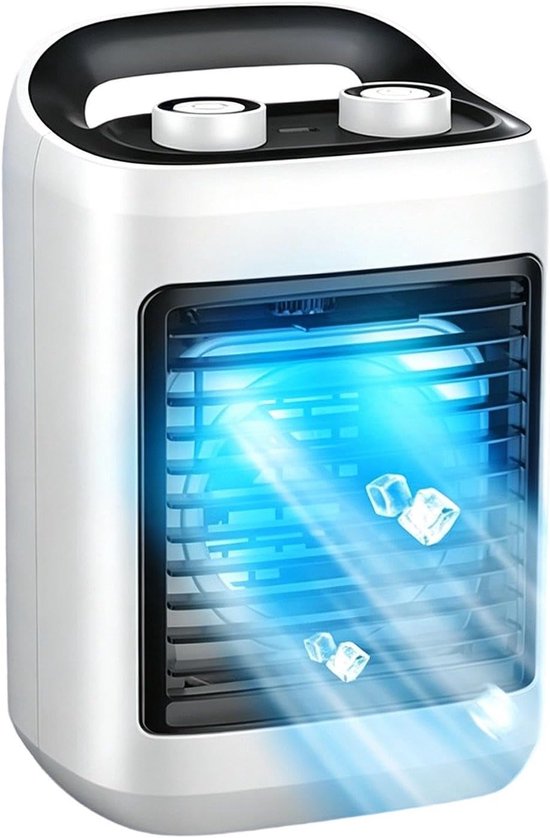 Tragbarer Klimaventilator，usb-wiederaufladbar，6 Geschwindigkeitsstufen，kompakte Tischklimaanlage Für Küche，reisen Oder Camping