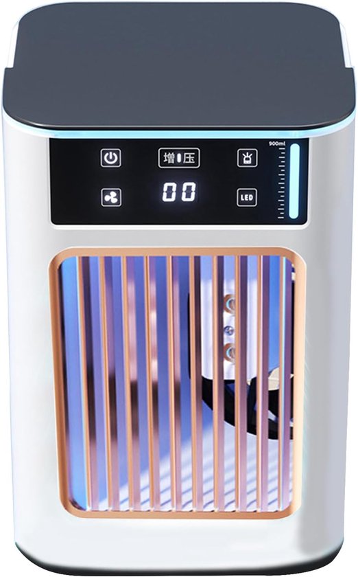 Wiederaufladbare Klimaanlage Mit Usb-anschluss Und 900-ml-wassertank – Tragbarer Ventilator Für Zuhause, Studentenzimmer Und Büro