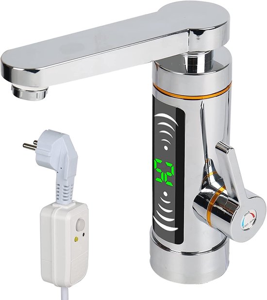 Elektrischer Wasserhahn Mit Direktem Wassererhitzer 360° - Led-temperaturanzeige, Geeignet Für Küche Und Bad [energieklasse A]