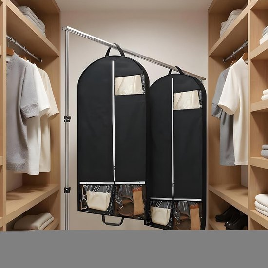 2-teiliges Kleidersack-set，aufbewahrungstaschen Für Anzüge，große Stoffhülle Mit Taschen，organisation Für Hemden