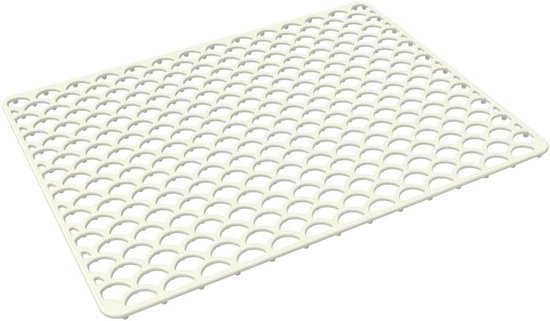 Silikon-spülbeckenmatte，rost Für Den Spülbeckenboden，hitzebeständig Bis 260 °c，rutschfeste Füße Und Geräuschdämpfung Für (reisweiß)