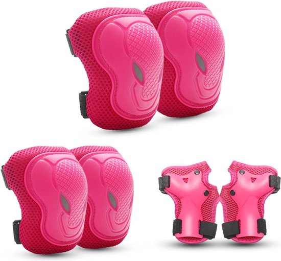 Knieschoner Für Kinder，knie- Und Ellbogenschoner Für Kinder，protektoren Für Skateboarden，pink (ellbogen，knie- Und Handgelenkschoner)