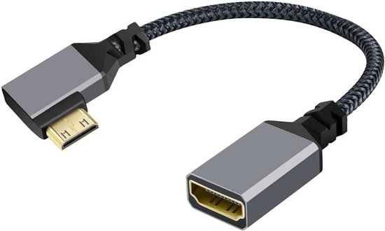 90-grad-winkel-mini-hdmi-auf-standard-hdmi-verlängerungskabel 4k