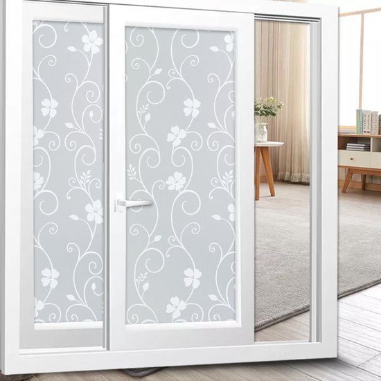 Sichtschutzfolie Für Fenster，elektrostatisch Selbstklebende，blickdichte Fensterfolie Mit Uv-schutz Für Büro，küche (45 X 200 Cm