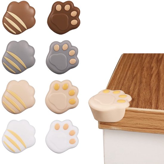 Allecto – Eckenschützer Für Babys – Silikon-sicherheitsschutz Für Tisch, Schrank, Treppe Und Kamin – Bpa-frei, Farbenfrohe Beinschützer