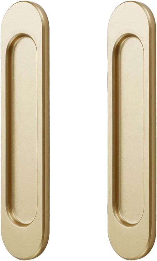 Set Mit 2 Selbstklebenden Ovalen Griffen Für Schiebetüren, Ideal Für Schränke Und Schubladen, Aluminiumlegierung, Nahtloses Design