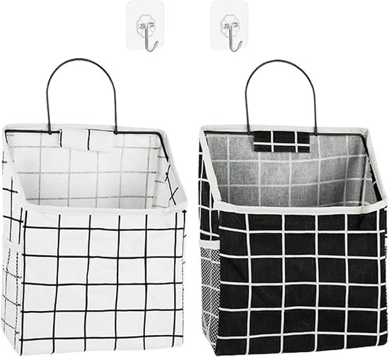 2-teiliger Wandkorb-organizer, Hängeaufbewahrungstasche, Wasserdichte Türtaschen