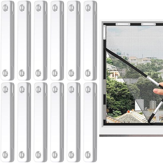 Magnetisches Moskitonetz，12-teiliges Fensterclip-set，universelles Fliegengitter，clips Für Fliegengitter，magnetische Vorhangclips