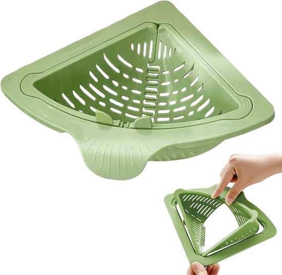 2-teiliger Magnetischer Dreieckiger Abtropfkorb，schnellablauf-spülbeckensieb，magnetisches Spülbeckensieb，küchenspülen-organizer