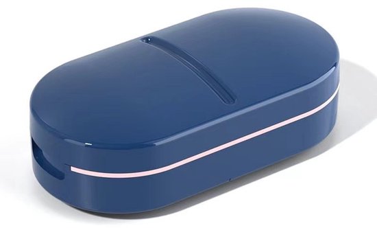 Tablettenteiler，geeignet Für Tabletten Verschiedener Größen，kompakter Tablettenteiler，mit Integriertem Aufbewahrungsfach Für Tabletten，blau