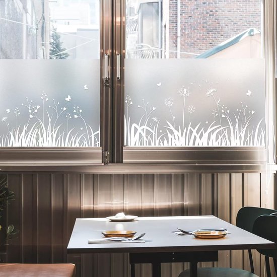 Milchglas-fensterfolie Mit Löwenzahn-motiv，45 X 300 Cm，geeignet Für Schlafzimmer，badezimmer Und Büro