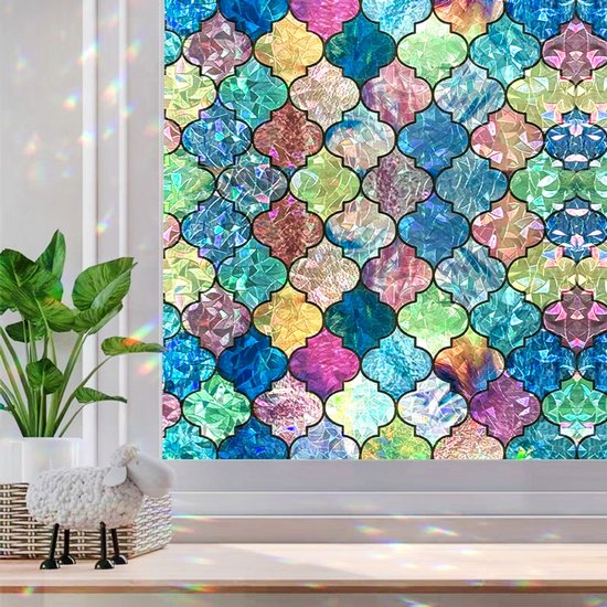 Fensterfolie，statisch Haftende Folie，sichtschutz Für Badezimmer，45 X 100 Cm
