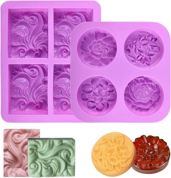 2 Silikon-seifenformen，rechteckige Formen Für Selbstgemachte Seife，diy-formen Für Kuchen Und Pudding，ideal Zum Backen Und Für Kreative Projekte