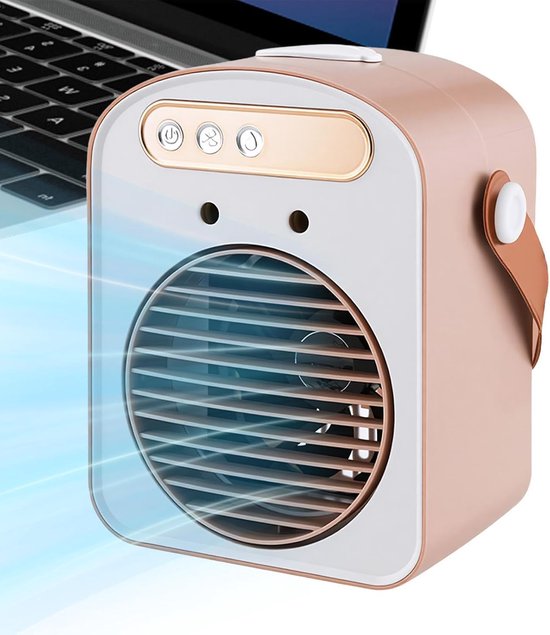Klimaanlagenventilator，verdunstungskühlung，tragbarer Nebelventilator，3-stufiger Luftumwälzer，persönlicher Tischkühler