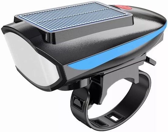 Solarbetriebene Fahrradlampe Mit Hupe – 120 Db Alarm & 80 M Reichweite – 3 Lichtmodi + 5 Tonmodi – Usb-/solar-aufladung – Ipx4 Wasserdicht – Für Mountainbikes/e-bikes