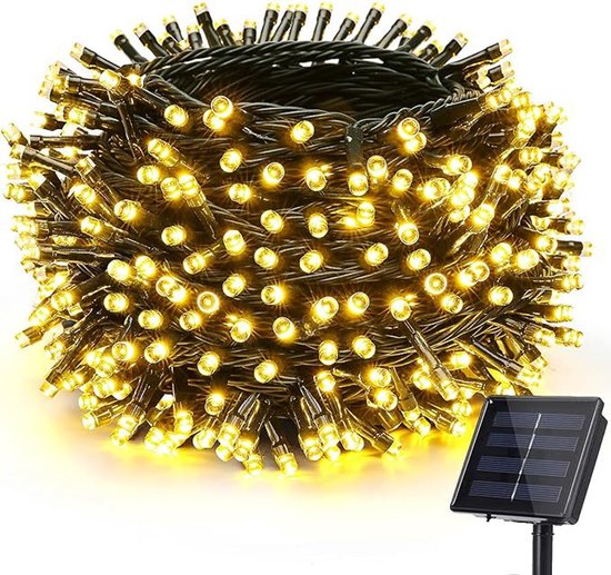 Solarbetriebene Lichterkette Für Den Außenbereich，32 Meter，300 Leds，8 Lichtmodi，geeignet Für Halloween，partys Und Weihnachtsdekoration Im Freien