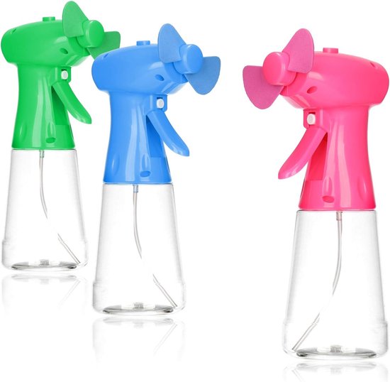 3 Ventilatoren Mit Sprühflasche – Nebelventilatoren – Kühlung Im Sommer – Mini-handventilatoren Mit Wassernebel [auswahl Variiert] (3 Stück)