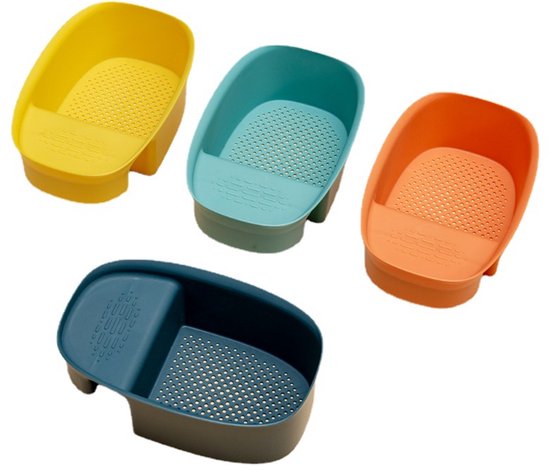 4-teiliges Abtropfkorb-set Für Küchenspülen Und Waschbecken (grün, Blau, Orange, Gelb)
