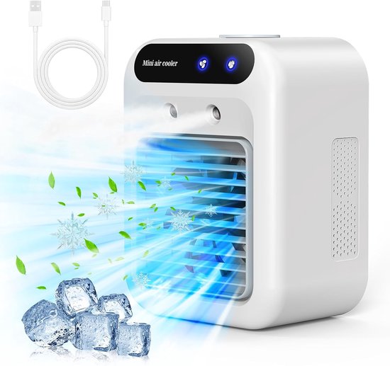 Mini-klimaanlage，kleine Klimaanlage，tragbare Klimaanlage Mit 1800 Mah，wiederaufladbare 25-w-mini-klimaanlage Für Den Persönlichen Gebrauch