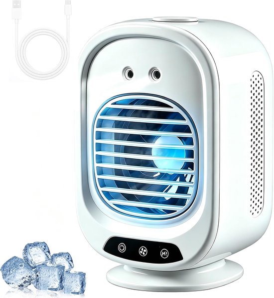 Tragbarer Mini-luftkühler, Kompakter Persönlicher Ventilator Für Schreibtisch, Schlafzimmer Und Reisen