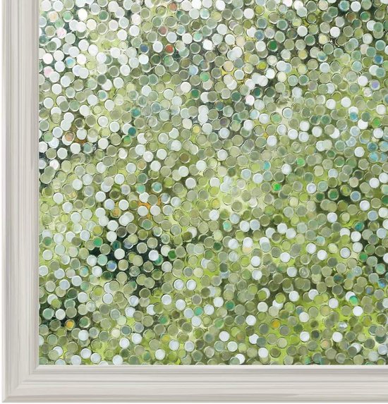 Fensterfolie，dekoratives Muster，mehrfarbige Kreise，45 X 300 Cm
