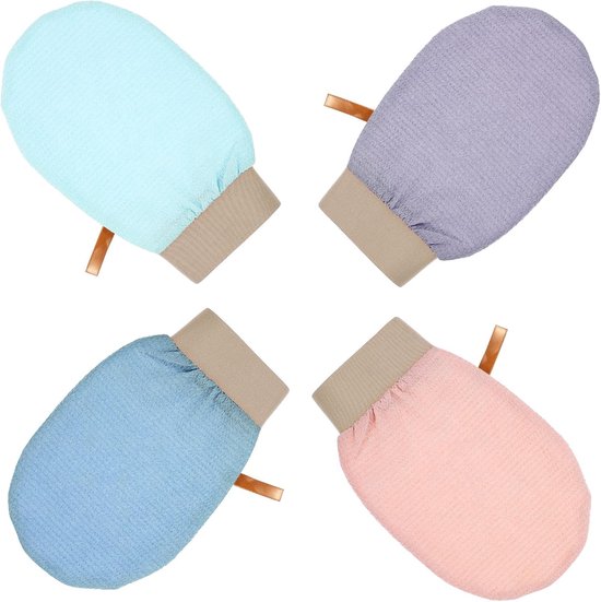 4 Stück Hamam-peelinghandschuhe，unisex-körperpeelinghandschuhe，handschuhe Zur Förderung Der Durchblutung Und Entfernung Von Hautschuppen