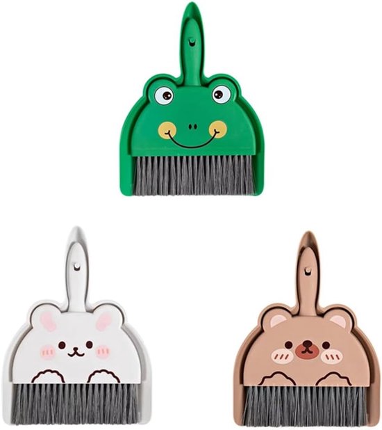 3-teiliges Mini-kehrset Mit Kehrschaufel Und Besen Für Büro Und Haushalt, Praktisches Reinigungsset Für Computer, Auto Und Haustiere
