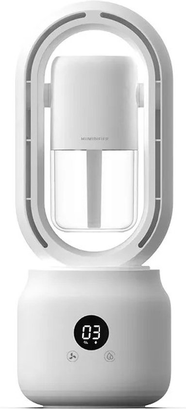 Tragbare Klimaanlage – Ventilator Mit 6 Einstellungen – Luftkühler Und Luftbefeuchter – Leise – Sprühnebel