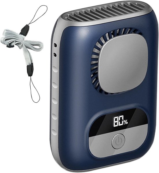 Tragbarer Nackenventilator，geräuscharmer Persönlicher Ventilator，tragbarer Nackenventilator，drinnen Und Draußen，für Frauen Und Männer，blau