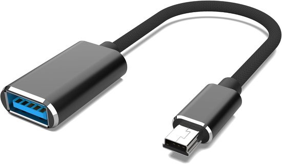 Mini-usb-otg-kabel Für Digitalkameras – Usb-a-buchse Auf Mini-usb-b-5-pin-stecker-adapterkabel (ummantelt)