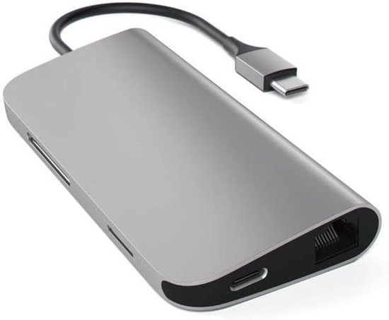 Usb-c-hub Mit Mehreren Anschlüssen，dockingstation Mit 4k-hdmi，60-w-pd-ladefunktion，3 Usb-a-anschlüssen，micro-/sd-kartenleser，space Grau