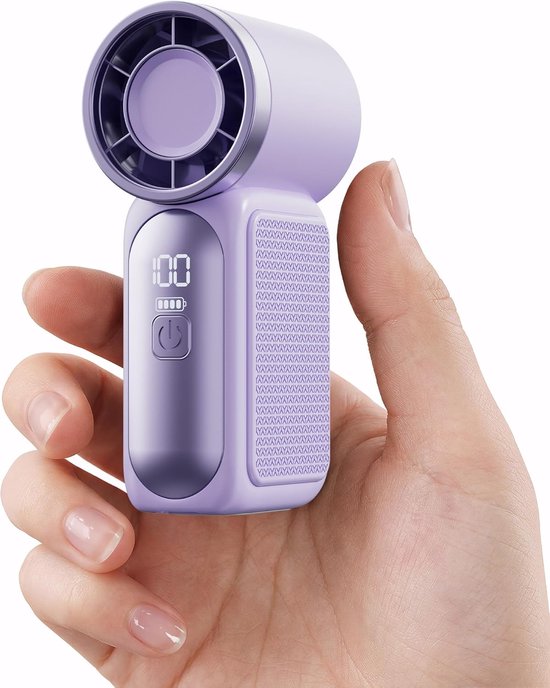 Tragbarer Mini-handventilator，6 Geschwindigkeitsstufen，16.900 Umdrehungen Pro Minute，mit Led-anzeige，usb-aufladbar，ideal Zum Schminken