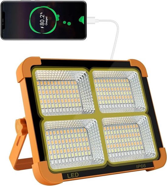 Tragbare Led-arbeitsleuchte，100 W，1000 Lm，stufenlose Helligkeitsregelung，wiederaufladbarer Akku，led-stehlampe