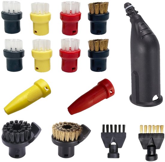 15-teiliges Zubehörset Für Kärcher Dampfreiniger，passend Für Easyfix Sc1，sc2，sc3，sc4，sc5，inklusive Rundbürsten Und Düsen