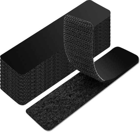 Set Mit 16 Klettpatches, Doppelseitige Streifen Von 2,5 X 10 Cm, Extra Stark