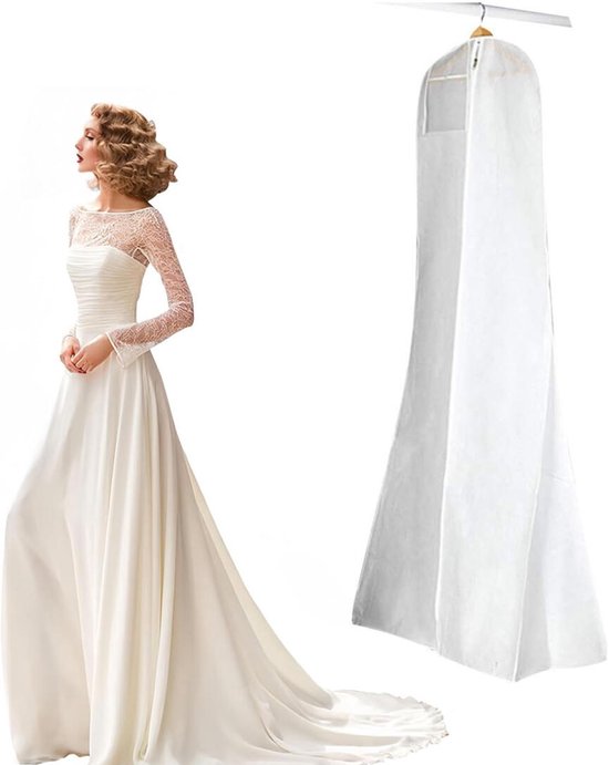 Atmungsaktiver Kleidersack 180 Cm - Schutz Für Brautkleider, Abendkleider Und Lange Mäntel