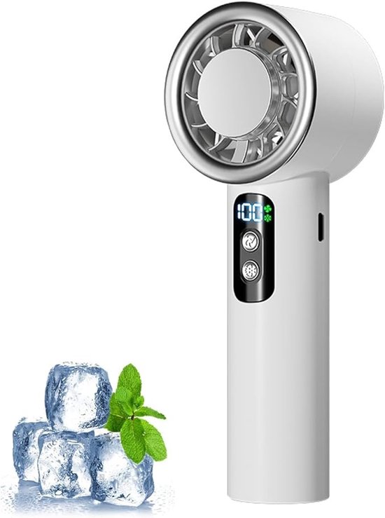 Tragbarer Mini-turboventilator Mit Halbleiterkühlung, Led-anzeige Und Batteriebetrieb – Ideal Für Camping, Sport Und Reisen.