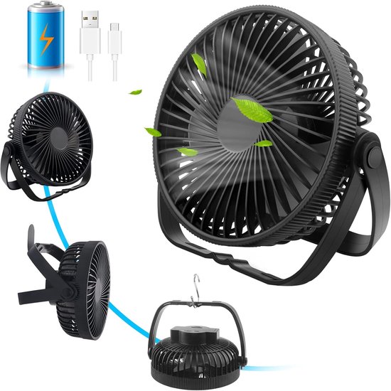 Tischventilator，usb-ventilator，3-in-1，mini-tischventilator，3 Geschwindigkeitsstufen，360° Verstellbar，usb-ventilator Für Schlafzimmer