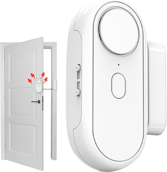 2-teiliger Drahtloser Tür- Und Fensteralarm Mit Fernbedienung，6 Betriebsmodi，8 Sekunden Verzögerung