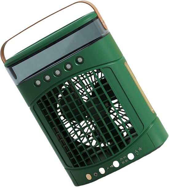 Rotorblattloser Ventilator Mit Nebelbehälter，tragbare Klimaanlage Mit Einstellbarer Geschwindigkeit Und 7-farbigem Nachtlicht