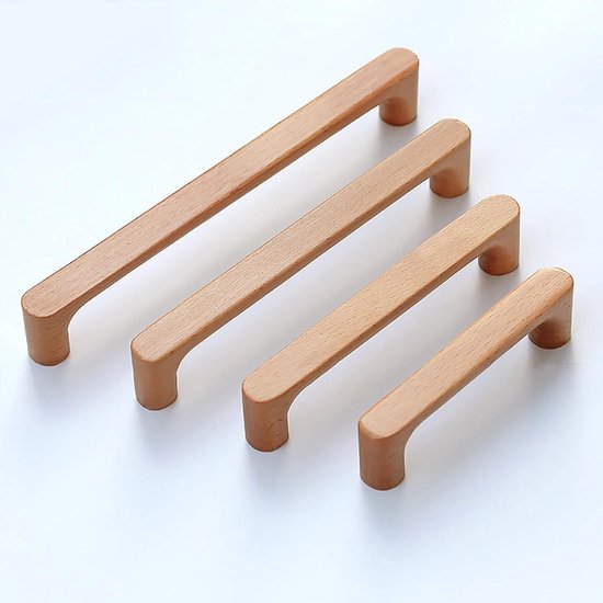 Möbelgriffe Aus Holz – Türknöpfe Für Schränke Und Schubladen – Massivholz – 128 Mm – Buchenholz