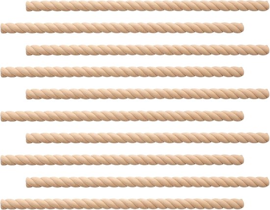 Holzleisten – Dekorative Bordüren – Holzbearbeitungsprojekte – Zuschneidbares Basteldesign – 10 X 6 X 400 Mm – Rohbuche