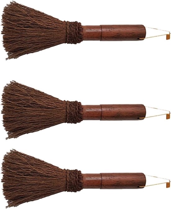3-teiliges Set: Kokosbürste，naturbürste Aus Palmseide，haushaltsbürste Für Eisenpfannen，reinigungsbürste Für Antihaftbeschichtete Pfannen