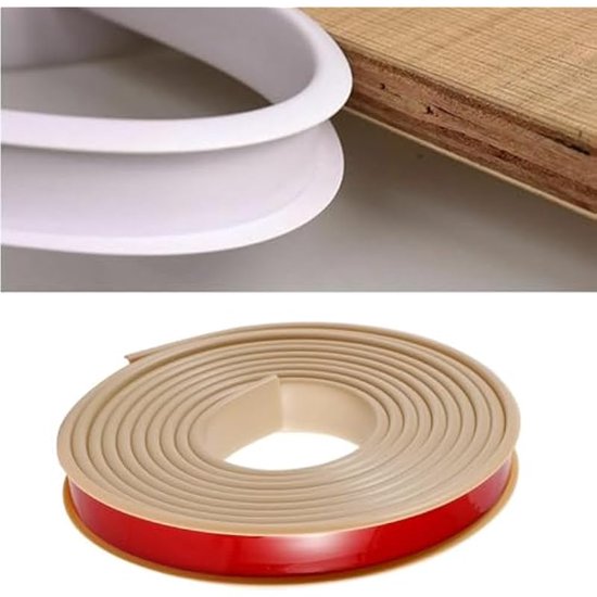 Kantenschutzleiste Aus Tpe In U-form, Geeignet Für Schränke, Kleiderschränke, Tischplatten Und Sonderformen – Khaki, 5 M × 20 Mm