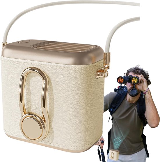 Nackenventilator – Tragbarer Mini-ventilator (8,4 X 6,0 Cm), Akku, 3 Geschwindigkeitsstufen, Ideal Zum Wandern, Campen Und Reisen.