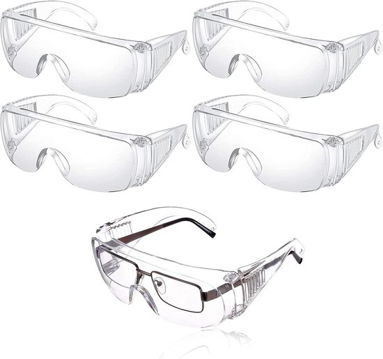 Spritz- Und Kratzfeste Schutzbrille Für Die Augen – 5 Stück