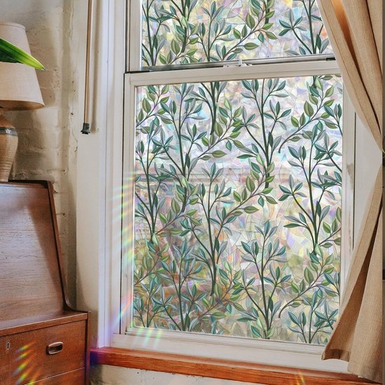 Buntglas-fensterfolie – Dekorativer Regenbogen – Sonnenschutz – 45 X 200 Cm