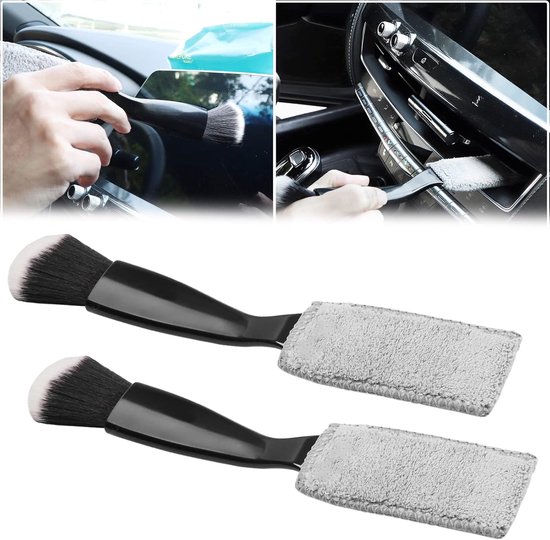 Doppelbürsten-set (2-in-1) Für Die Autoreinigung，inklusive 2-in-1-autostaubsauger Für Die Innenraumreinigung