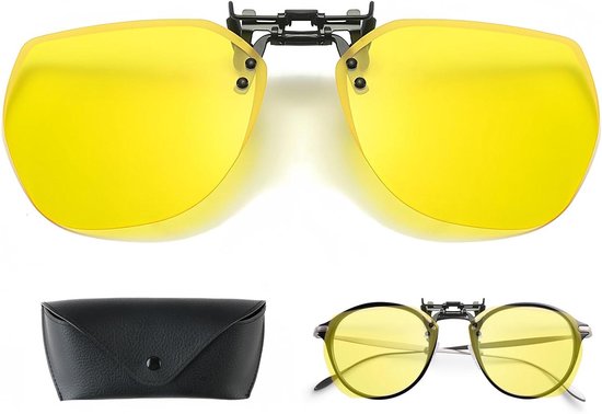 Allecto Plus – Nachtsichtbrille Mit Polarisierten Gelben Gläsern Für Damen Und Herren – Ce-zertifiziert – Nachtsicht – Blendschutz
